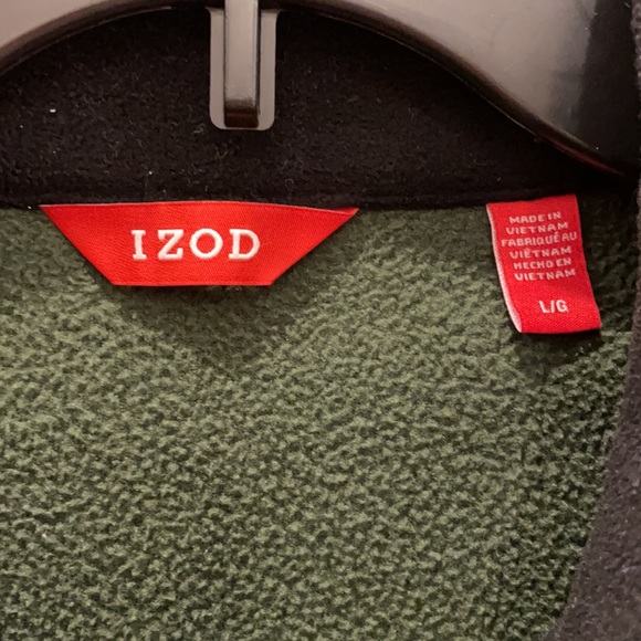 Izod large green zip up fleece. - Picture 3 of 5